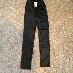 🌻Divided Black Leather High Waisted Skinny Pants